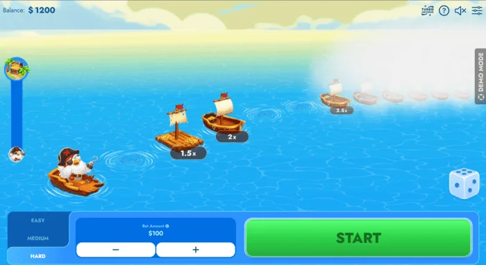 Chicken Pirate Route game screen